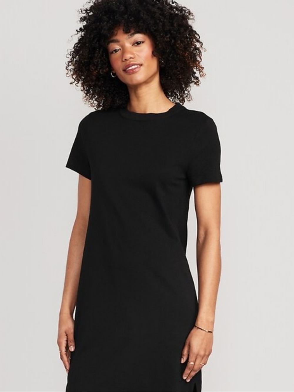 Old Navy Black Vintage Mini T-Shirt Shift Dress